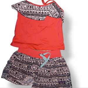 Girls Patagonia Swim Top and matching baggies size M